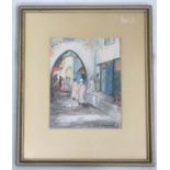 J R Hogarth 1933 ,
Watercolour ,
An Ottaman Street ,
Signed and dated lower right ,
7 x 5 1/3"