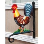 A large cast cockerel hanging bracket CONDITION: Please Note -  we do not make reference to the