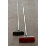 A yard broom and scrubber CONDITION: Please Note -  we do not make reference to the condition of