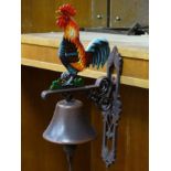 A cast "Cockerel" door bell CONDITION: Please Note -  we do not make reference to the condition of
