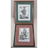 A pair of hand coloured French prints ( re-prints)
' Habit de Musicien ' and ' Habit de Cuisier '