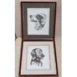 Pair of dog portraits by Joel Kirk CONDITION: Please Note -  we do not make reference to the