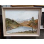 JP Williams XX Welsh School
Oil on canvas
' Gwynedd Landscape '
Signed lower left and titled verso
