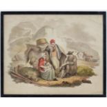 J Harding XVIII-XIX
Hand coloured engraving
Fisher folk sat on the shore
Designed and engraved by