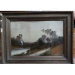 Large oil painting CONDITION: Please Note -  we do not make reference to the condition of lots