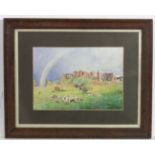 James Edward Duggins ( 1881-1968)
Watercolour
Rainbow over the ruins of Kenilworth Castle , Warwicks