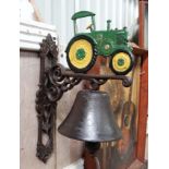 A green Tractor door bell CONDITION: Please Note -  we do not make reference to the condition of