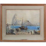 Sydney Moss after Birket Foster,
Watercolour,
The harbour of Gibraltar,
Signed lower right,
Aperture