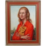 Robert Swan,
Oil on canvas,
Portrait of a London lady,
Signed and dated ' 1975' lower left,
Bears