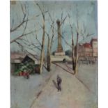 Vera Smith XX,
Oil on board,
Colonne de Juillet , Paris,
Ascribed verso
19 1/2 x 15 3/4"
 CONDITION: