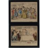 John Leech , R S Surtees,
A pair of hand coloured etchings,
' The Handley Cross Fancy Ball '& ,
'