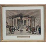 Rowlandson & Pugin del & sculpt,
Aquatint,
' Coal Exchange 1 May 1808,
Published 1808 at R