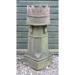 Garden and Architectural :A King Chimney Pot having 8 chevron top and standing  37" high
 CONDITION: