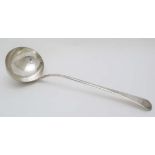 A Geo III silver Old English pattern ladle. Hallmarked London 1809 Makers William Eley, William