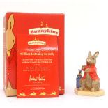 A Royal Doulton Bunnykins  '' William Listening Carefully '' figure group, number DB 442, boxed,