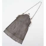 A ladies chain mesh purse hallmarked London 1926 maker G.S.M Ltd. 3 1/2" wide x 6 1/2" long