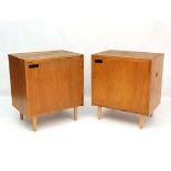 Vintage Retro : a pair of British University cabinets of 1960's visible joint form with single