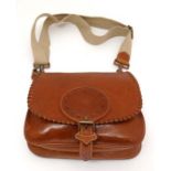 A Genuine Ladies Mulberry vintage style brown leather shoulder bag, with Mulberry logo to front,