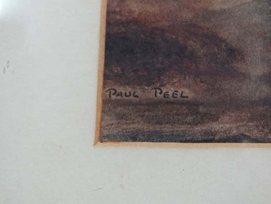 Paul Peel ( C.1869-1892),
Watercolour,
The reluctant artist's model,
Signed lower left,
10 1/4 x 7". - Image 4 of 4