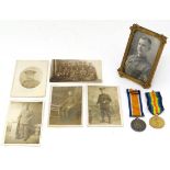 Militaria : 023761 Pte H . G . Carter , Army Ordnance Corps : A WWI Victory Medal and War Medal ,