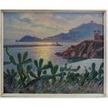 Torres Gluck, XX ,
Oil on canvas board,
A Southern France coastal view ,
Signed lower right,
19 x 23