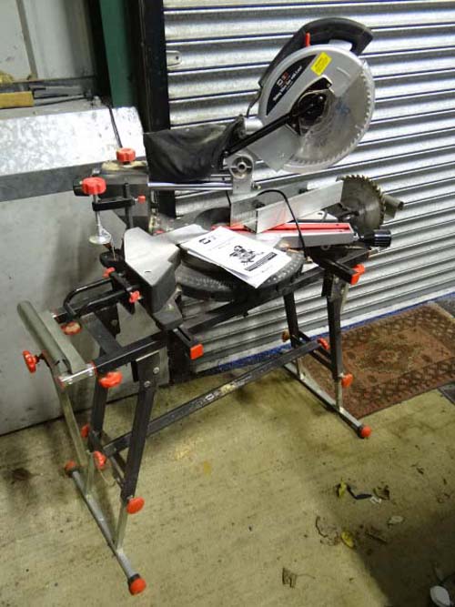 SIP Group sliding Mitre saw with laser  CONDITION: Please Note -  we do not make reference to the