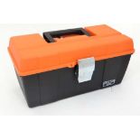 A plastic tool box (small) CONDITION: Please Note -  we do not make reference to the condition of