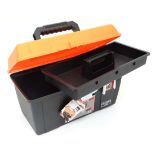 A plastic tool box (medium) CONDITION: Please Note -  we do not make reference to the condition of