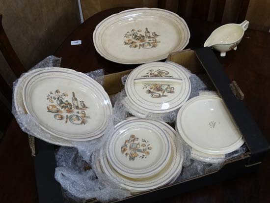 Pountney ' Banquet'  Pattern  4 place dinner service, 4 x dinner plates, side plates, dessert - Image 2 of 2