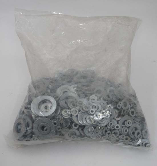 A large packet of assorted metal washers CONDITION: Please Note -  we do not make reference to the