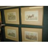AFTER HENRY ALKEN, FOUR HAND COLOURED FOXHUNTING PRINTS, published by Thos Mclean 1824