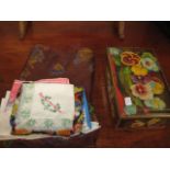A COLLECTION OF SIXTEEN DECORATIVE HANDKERCHIEFS and A CHIFFON SCARF