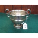 A SILVER TWO HANDLED TROPHY CUP, 5.5oz, 5.5" high, Birmingham 1909
