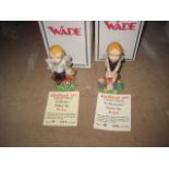 TWO LIMITED EDITION COLLECT-IT FIGURES, Boy Fairy and Girl Fairy with certificates, Wade