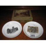 THREE PIECES OF LOCAL SOUVENIR WARE relating to St. Winifred's Church & Well, Holywell, Flintshire