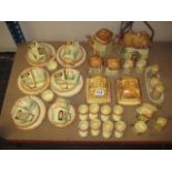 A COLLECTION OF COTTAGE WARE, Teaware, Breakfast ware etc, Keele Street Pottery, Staffordshire (65)