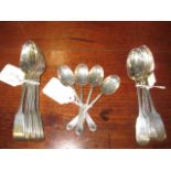 A COLLECTION OF SILVER TEA AND COFFEE SPOONS, five silver teaspoons, London 1841, four silver