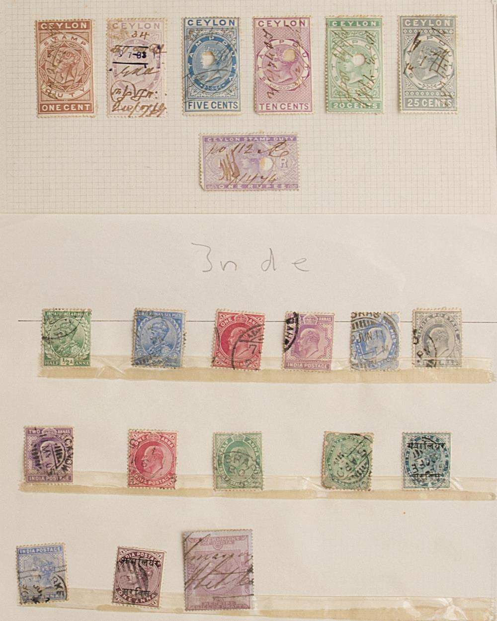 lot de timbres des colonies
petit lot de timbres comprenant:
Colonies anglaises: Indes, Ceylon, - Image 2 of 7