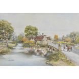 *  MacDonald (Tom). Fairford, watercolour over pencil, signed and titled, 34.5 x 52cm (13.5 x 20.