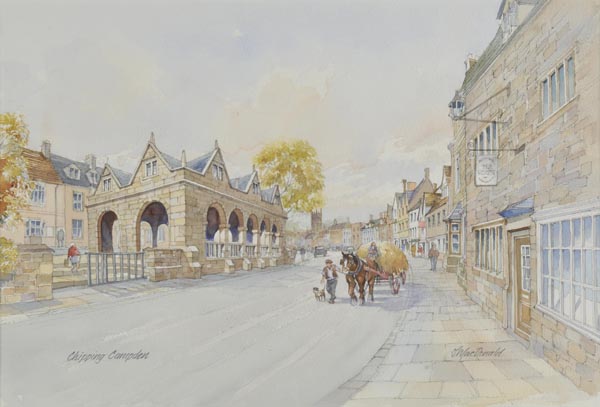 *  MacDonald (Tom). Chipping Campden, watercolour over pencil, signed and titled, 33.5 x 49cm (13.25