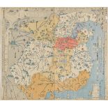 China & Japan. A collection of thirteen maps, mid 19th century, thirteen colour woodblock maps of