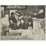 * Strang (William, 1859-1921). A Print Auction, 1889, etching, signed in pencil by artist, 315 x