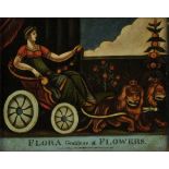 * Glass paintings. Flora Goddess of Flowers; Pomona Goddess of Fruit, W.B. Walker, 1814, a pair of