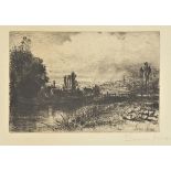 * Haden (Sir Francis Seymour, 1881-1910). On the Test, 1859, etching with drypoint, on wove paper,