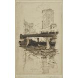 * Bull (Norma C., 1906-1980). Batman's Landing - Melbourne, 1935, etching on paper, signed in