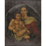 * After Raphael Sanzio (1483-1520). Sistine Madonna, mid 19th century, oil on board, a 19th