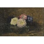 * After Henri-Theodore Fantin Latour (1836-1904). Chrysanthemum in Glass Bowl, 1872, oil on board,