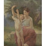 * Fontana (L., 20th century). Venus and Cupid, circa 1910, oil on canvas, signed lower left, 74 x