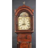 * Longcase Clock. A Victorian Welsh longcase clock by TW Tollners, Pontypool, with painted dial,