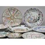 * Chinese Ceramics. A collection of Chinese porcelain dishes and plates, mainly decorated in the